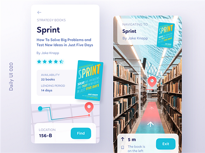 Daily UI 020 Location tracker app design appui appuidesign ar location ar navigation augmented reality daily ui daily ui 020 dailyui dailyui 020 dailyuichallenge library library app location location app location based location tracker