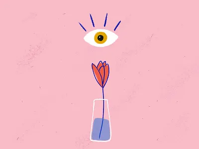 Concept - Pass Life digital illustration eye flower hand drawn illustration illustration art illustration design illustration digital pink