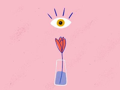 Concept - Pass Life digital illustration eye flower hand drawn illustration illustration art illustration design illustration digital pink