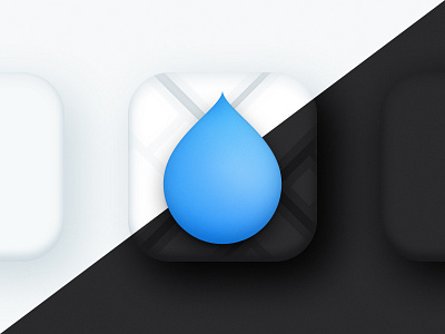 Drop — iOS App Icon app big sur branding design drop figma freebie icon iconography ios logo resource ui water