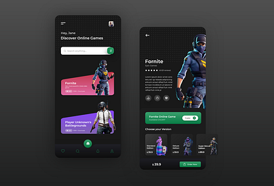 Online Game Store App adobe xd adobexd appdesign design illustration mobile photoshop ui uiux ux