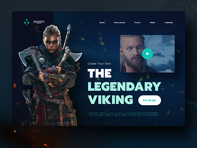 Assassin’s Creed Valhalla art assassin assassins creed concept creed game gamer games landing landing page landing page design ubisoft viking vikings web web app web design website website design xbox