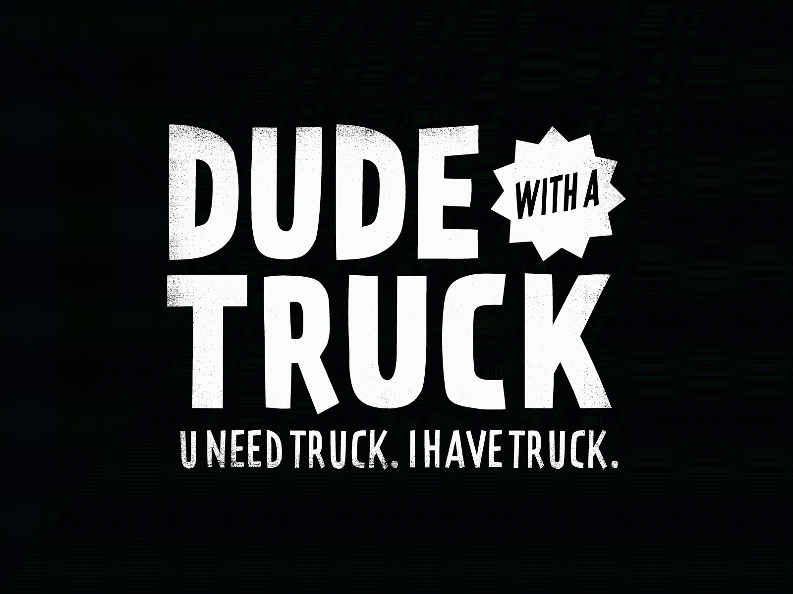 Dude With A Truck Logo arizona branding identity logo movers moving phoenix