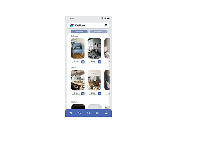 Homepage (For E-coomerce) app design ecommerce app furniture store minimal ui