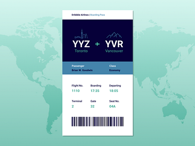 024 Boarding Pass boardingpass dailyui dailyuichallenge ui