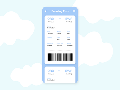 Daily UI 024 024 boarding pass dailyui dailyuichallenge design practice prompt ui