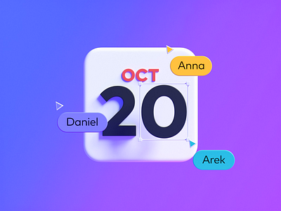 Save the date 📅 3d branding c4d calendar cinema 4d interaction octane pitch ui web design