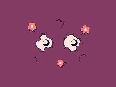 Vectober 26: Hide bushes eyes halftone hide illustration inktober inktober2020 sean spicer vectober vectober2020 vector