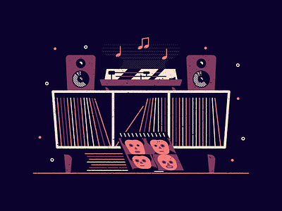 Vectober 27: Music albums halftone illustration inktober inktober2020 music record remain in light talking heads texture vectober vectober2020 vector vinyl