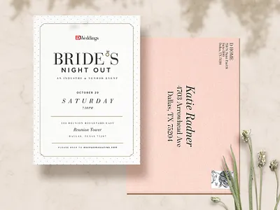Bride's Night Out event branding invite