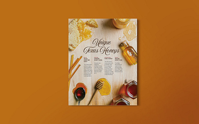 Texas Honey Layout art direction food styling layout publication