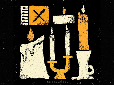 02. Candle 🕯️ - Moral Laurel's Inktober candle candle illustration digital illustration halloween inktober inktober2020 ipadpro moral laurel inktober procreate prompt list spooky
