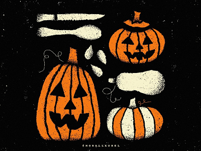 08. Pumpkin 🎃 - Moral Laurel's Inktober digital illustration halloween inktober inktober2020 ipadpro ipadprocreate moral laurel inktober prompt list pumpkin pumpkin drawing pumpkinillustration pumpkins spooky
