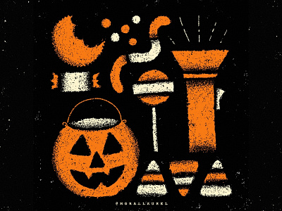 18. Candy 🍭- Moral Laurel's Inktober candy candycorn digital illustration flashlight gummyworms halloween inktober inktober2020 ipadpro ipadprocreate lollipops morallaurelinktober promptlist pumpkin reeses spooky trick or treat