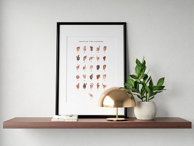 American Sign Language Watercolor Poster asl digital art digitized art hands illustrator art illustrator design inclusion inclusivity languages poster print design sign language wall art watercolor watercolor illustration watercolor painting