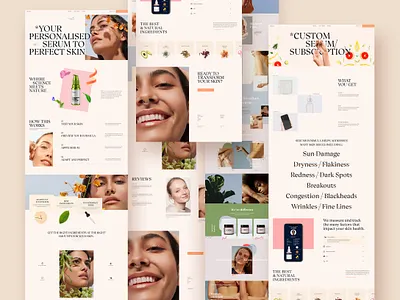 Skin & Nail care website ui/ux design in figma design flat minimal typography ui user experience user interface ux web website