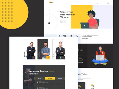 Webino UI Template clean clean design design typography ux