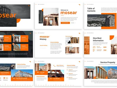 Mosear – Historical Presentation Template business presentation clean historical keynote template lookbook minimal pitchdeck powerpoint template presentation simple slides