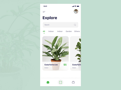 Plants e-commerce App 3d 3d app ar augmented augmentedreality cart ecommerce ecommerce app ecommerce design leaf plant plant buy plant cart planter plants tree vr