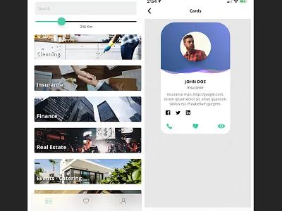 bCards | Virtual Business Card Application android app app art branding design envato ios mobile app mobileappdesign ui ux ux design