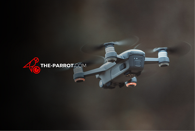 The-Parrot.com Drone Photography Services business drone logo minimalist photography