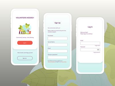 Sign Up_Daily UI #001 app dailyui design minimal sign up ui ux volunteer xd