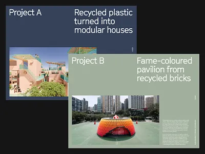 Arch Projects — Layout art direction design grid layout minimal photography typography ux web website