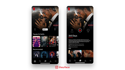 Netflix Mobile UI Redesign adobexd design ios ios app design minimal netflix redesign series streaming app ui userinterface ux web website