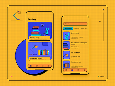 Reading App 2020 app design illustration reading reading book ui