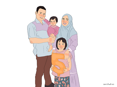 Family Portrait Commission artwork digital drawing family portrait illustration portrait portrait illustration