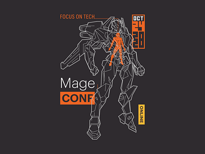 MageCONF Tech Suit atwix character cyberpunk ecommerce focus future magento robot suit tech