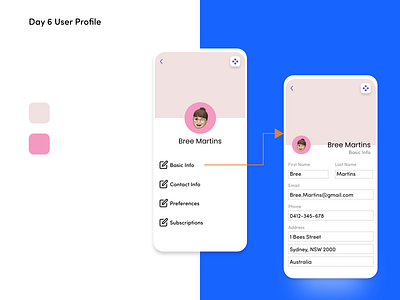 Day 6 User Profile 100daychallenge dailyui dailyui 006 dailyuichallenge ui ui100days uichallenge uidesign