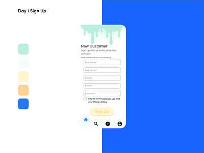 Day 1 Sign Up dailyui dailyui 001 dailyuichallenge ui uichallenge uidesign