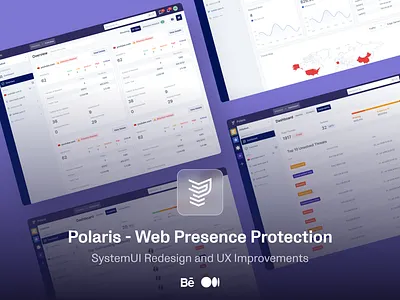Polaris Design Stories on Behance and Medium soon clean cybersecurity dashboard dashboard ui enterprise app professional systemui systemui ui design usability ux design