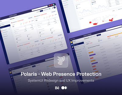 Polaris Design Stories on Behance and Medium soon clean cybersecurity dashboard dashboard ui enterprise app professional systemui systemui ui design usability ux design