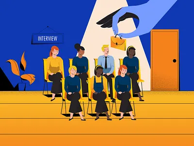 Work Gender Inequality - Pay Gap gender inequality industry interview job job offer meeting room office pay gap qualify wage gap waiting room work