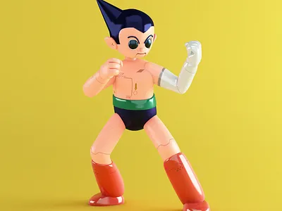 ASTRO BOY / Tetsuwam ATOM tribute 09 3d art 3d illustration 3d modelling android anime astro boy astroboy c4d cinema 4d cyberpunk fanart fight illustration manga motion design osamu tezuka robot