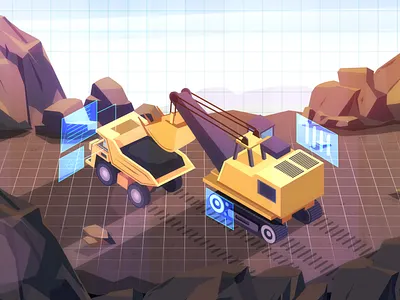 Mining Industry - Excavators cave excavator industry mining mountain