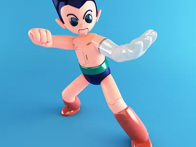 ASTRO BOY / Tetsuwam ATOM tribute 10 3d art 3d illustration 3d modelling android anime astro boy astroboy c4d cinema 4d cyberpunk fanart fight illustration manga motion design osamu tezuka robot