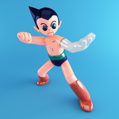 ASTRO BOY / Tetsuwam ATOM tribute 10 3d art 3d illustration 3d modelling android anime astro boy astroboy c4d cinema 4d cyberpunk fanart fight illustration manga motion design osamu tezuka robot