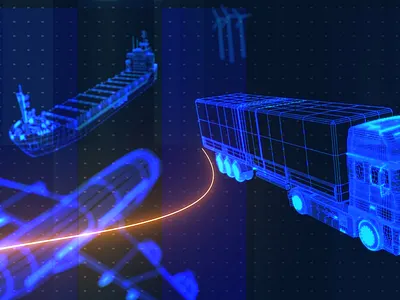 Transportation Industry Transformation data futuristic hud plane sci fi ship transportation truck ui ux wind turbines