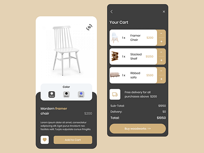 Woodworking App Template-Figma app app template figma free app freebie template ui kit ux design woodwork