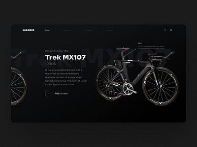 Bike Concept cycling web design