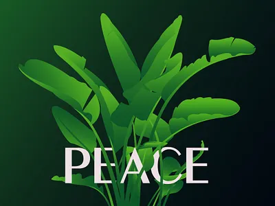 Tropical Plant Typography Illustration illustration minimal typography ui vector art vector illustration vectorart