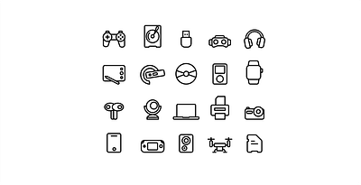 Gadgets design flat icon icon design icon set iconography icons ui vector vector art vector illustration