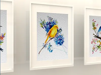 Digital Watercolour Birds bird illustration birds digitalart illustrations water watercolor watercolor art watercolor painting watercolour