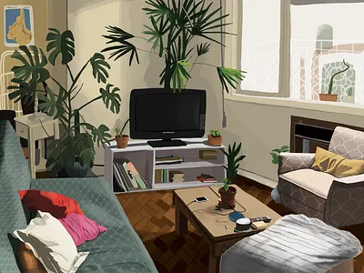 Locked in 3 covid digital art digital illustration illustration lockdown lockedin nature nature art nature illustration observational art observational illustration reportage workfromhome