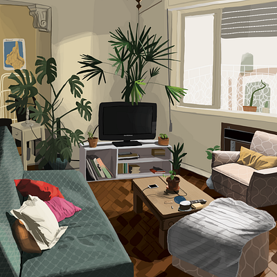 Locked in 3 covid digital art digital illustration illustration lockdown lockedin nature nature art nature illustration observational art observational illustration reportage workfromhome