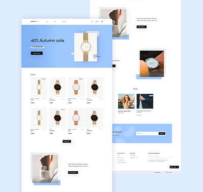 Watchroom – online ecommerce with stylish essentials blog clean concept design desktop design desktop ecommerce ecommerce ecommerce shop fashion homepage layout online shop product listing page ui watches webdesign webpage website