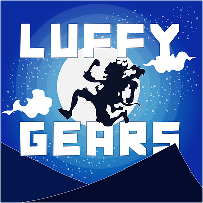 LUFFY GEAR5 ai anime flatillustration fullmoon luffy luffygear5 onepiece